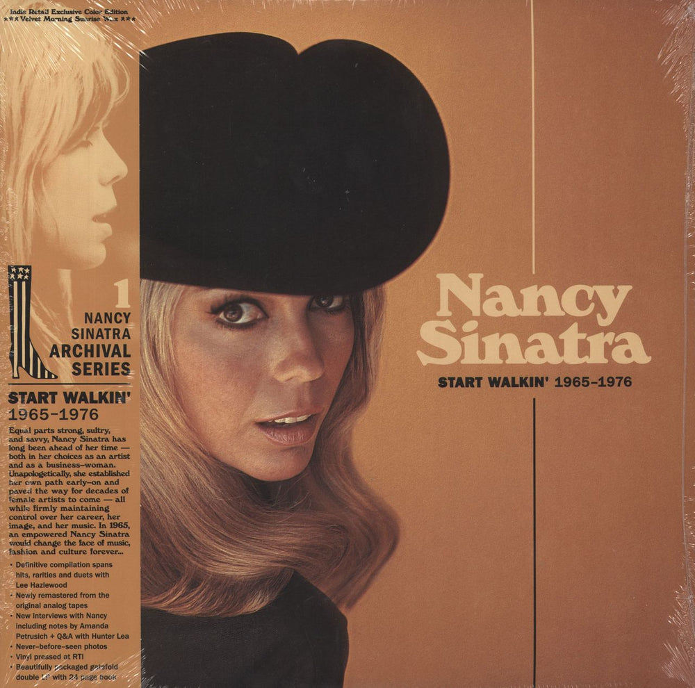 Nancy Sinatra Start Walkin' 1965-1976 - Yellow/Orange Merge - Sealed UK 2-LP vinyl record set (Double LP Album) LITA195-1-2