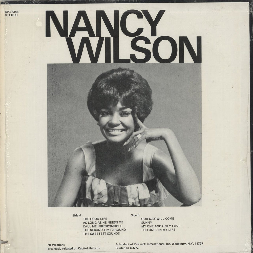 Nancy Wilson (Jazz) The Good Life US vinyl LP album (LP record)