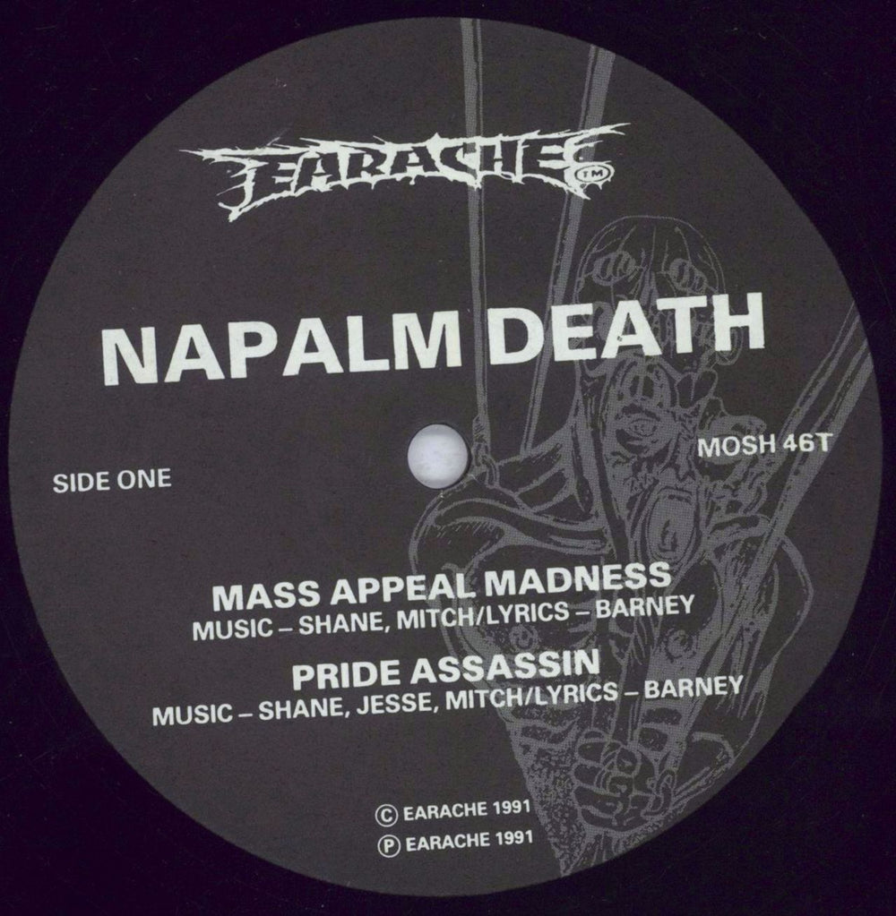 Napalm Death Mass Appeal Madness - VG UK 12" vinyl single (12 inch record / Maxi-single) NAP12MA832590