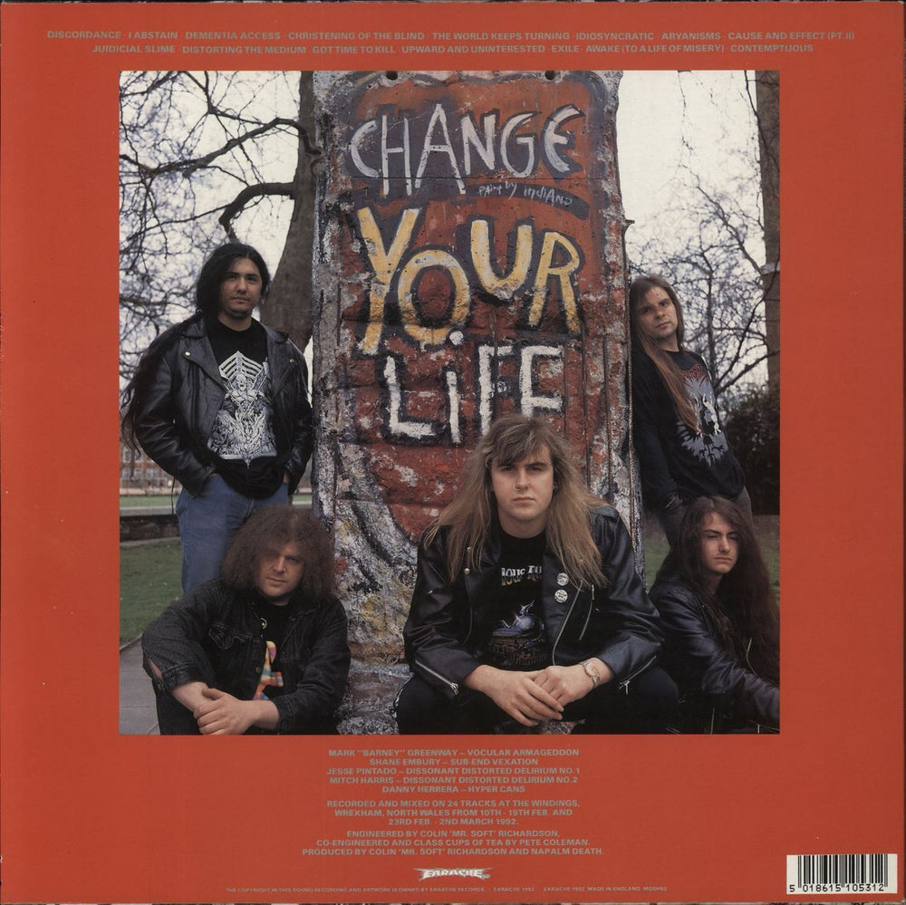 Napalm Death Utopia Banished UK vinyl LP album (LP record) 5018615105312