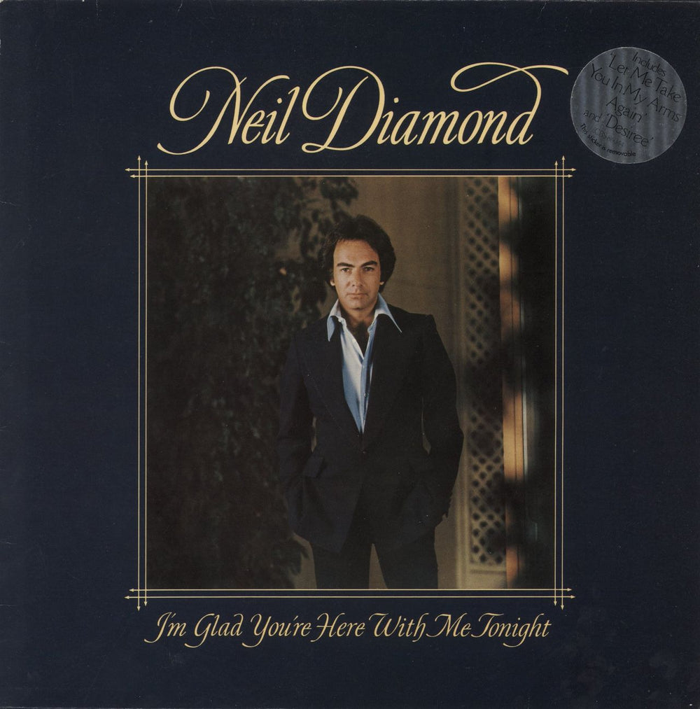 Neil Diamond I'm Glad You're Here With Me Tonight - Hype Sticker Dutch vinyl LP album (LP record) 86044