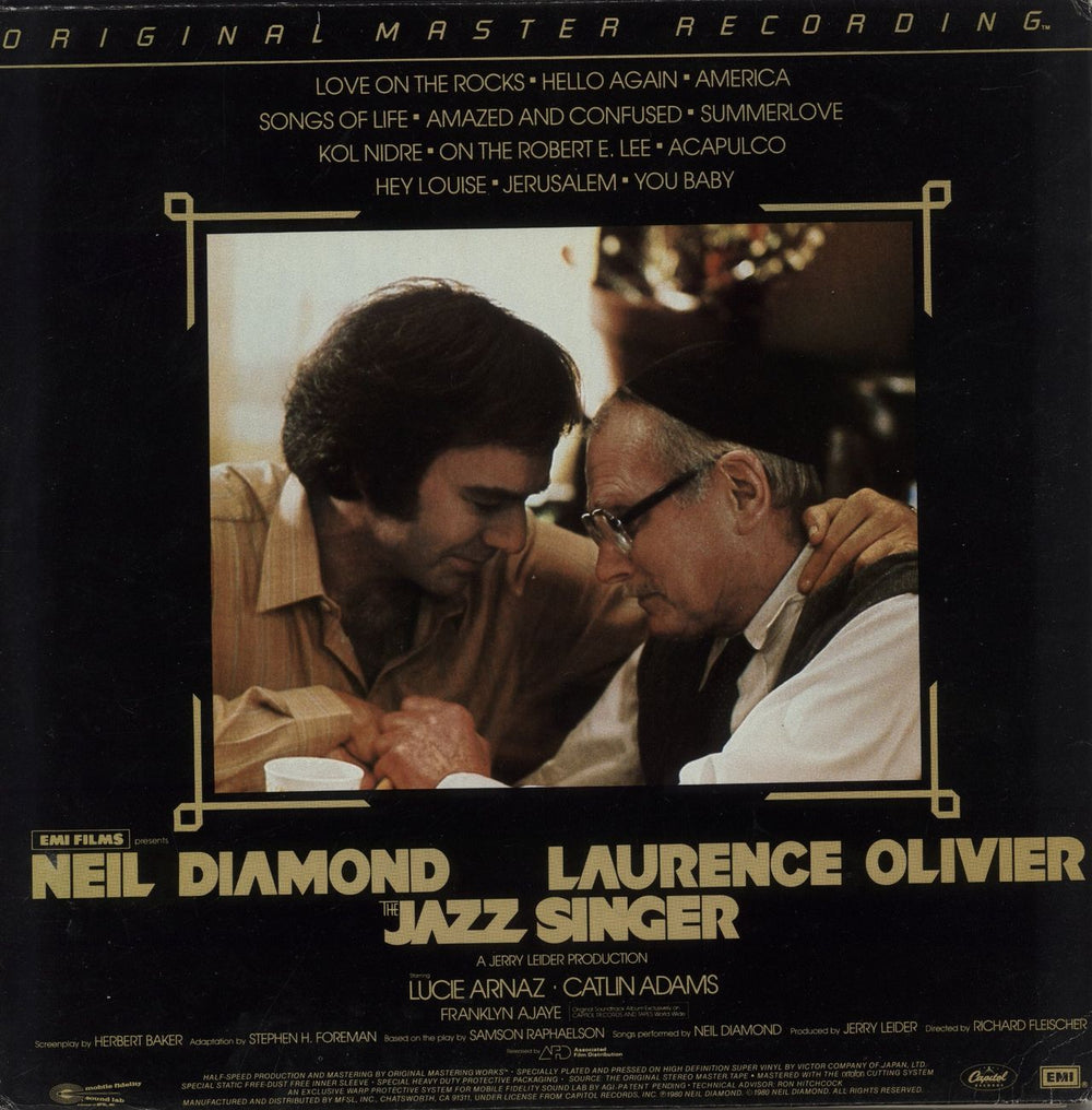 Neil Diamond The Jazz Singer US vinyl LP album (LP record)