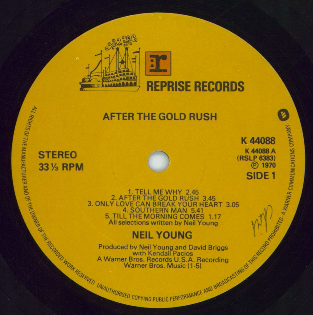 Neil Young After The Gold Rush - 3rd + Poster UK vinyl LP album (LP record) YOULPAF789996