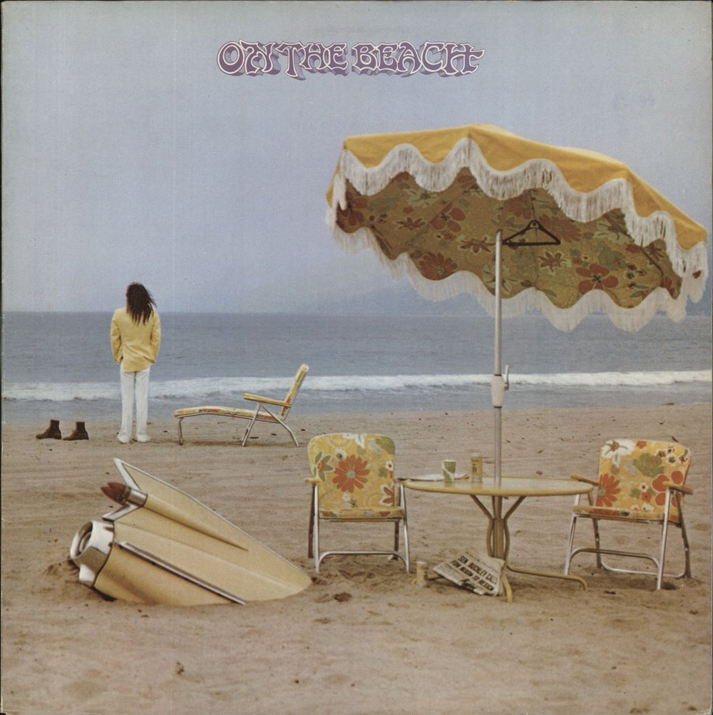 Neil Young On The Beach - 1st - EX UK vinyl LP album (LP record) K54014