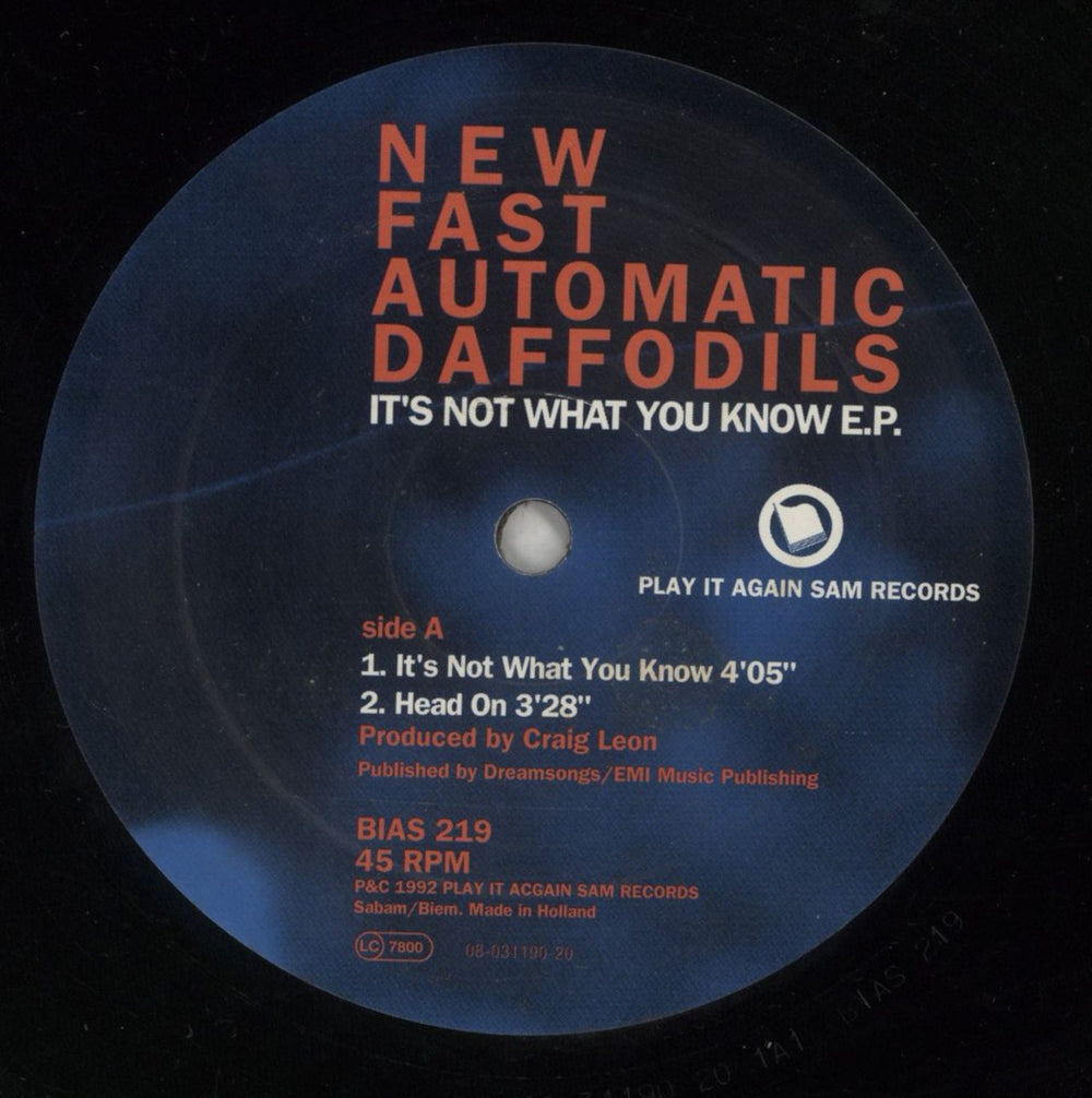 New Fast Automatic Daffodils It's Not What You Know E.P. UK 12" vinyl single (12 inch record / Maxi-single) NFA12IT312287