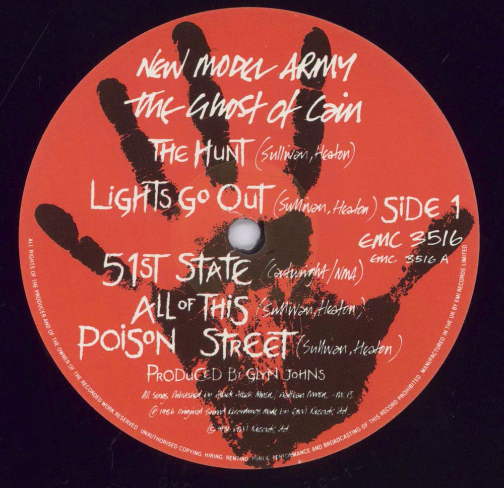 New Model Army The Ghost Of Cain - EX UK vinyl LP album (LP record) NMALPTH244773