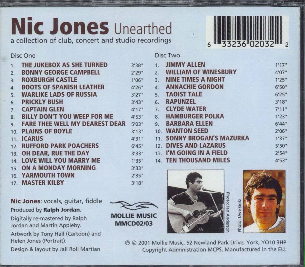 Nic Jones Unearthed UK 2 CD album set (Double CD) 633236020322