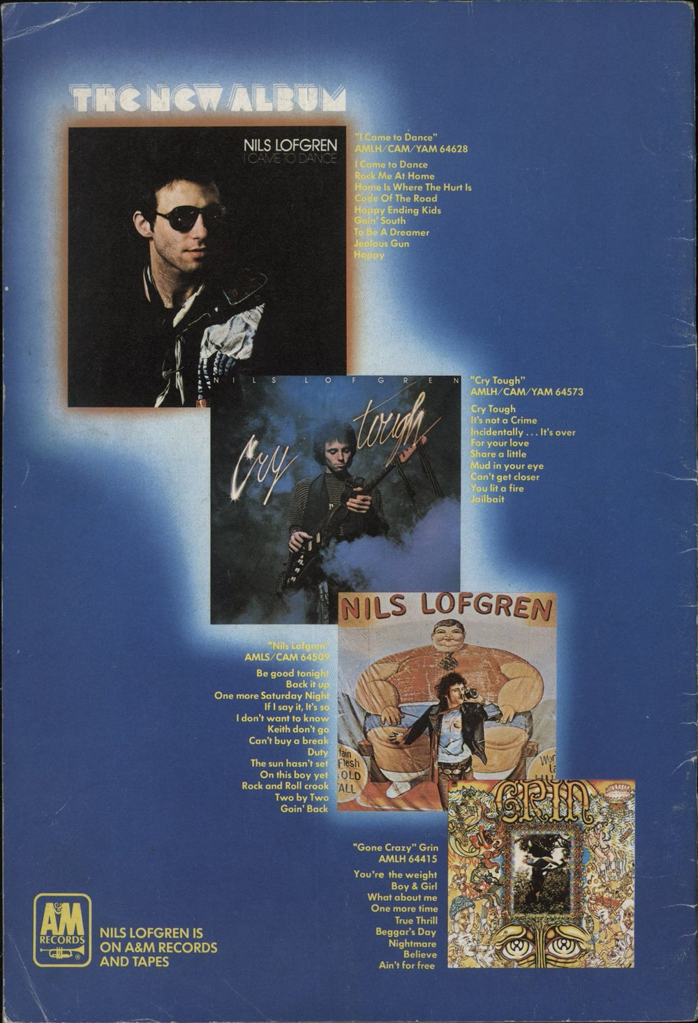 Nils Lofgren Nils Lofgren UK tour programme