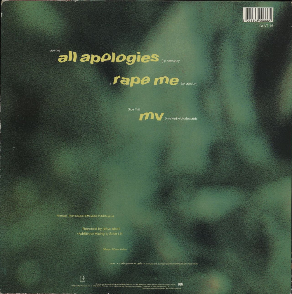 Nirvana (US) All Apologies + Art Prints UK 12" vinyl single (12 inch record / Maxi-single) 5021508006665