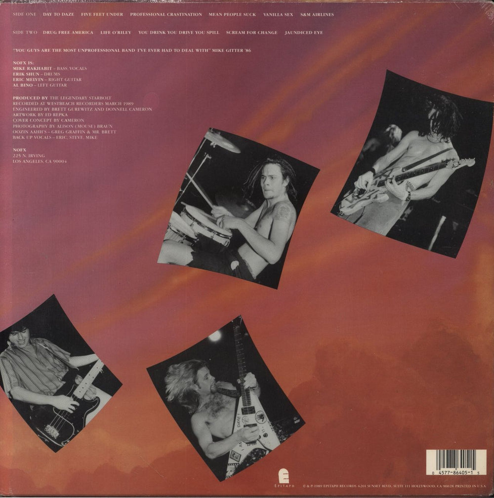 NoFX S & M Airlines US vinyl LP album (LP record) 045778640515