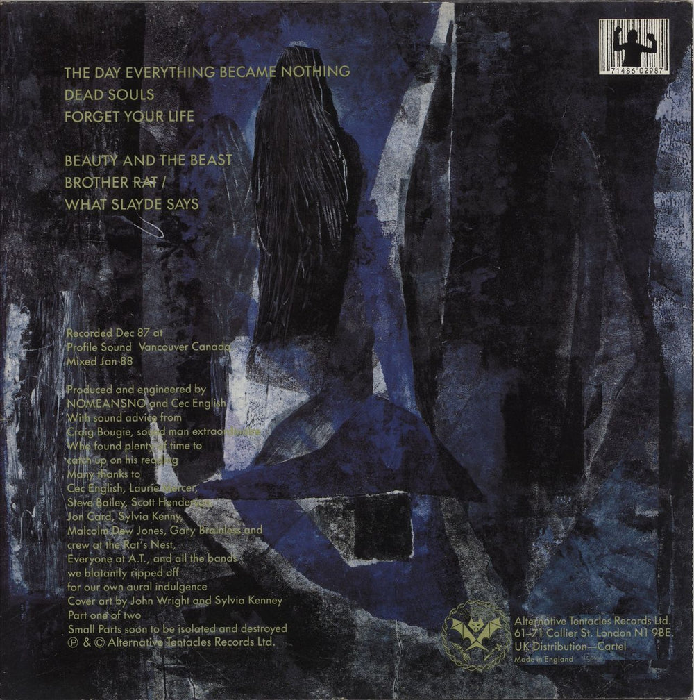 Nomeansno The Day Everything Became Nothing - EX UK 12" vinyl single (12 inch record / Maxi-single)