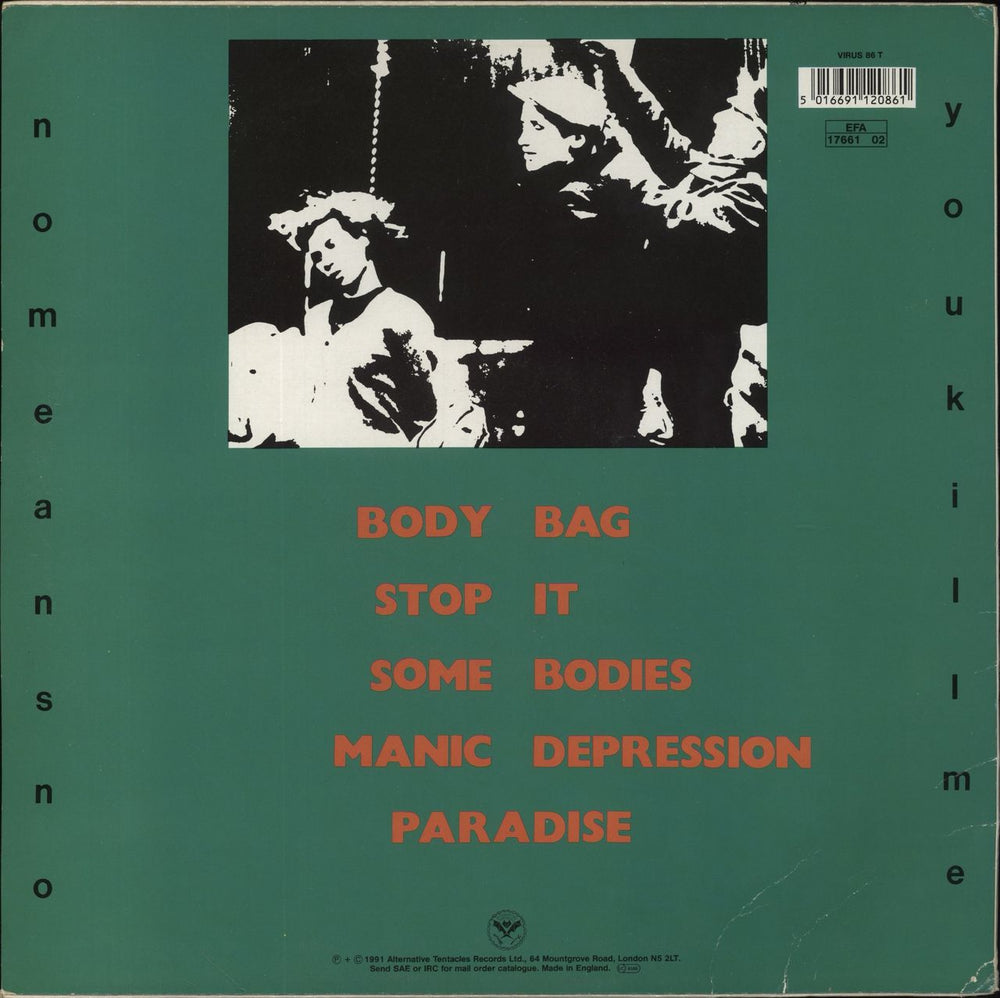 Nomeansno You Kill Me EP UK 12" vinyl single (12 inch record / Maxi-single) 5016691120861