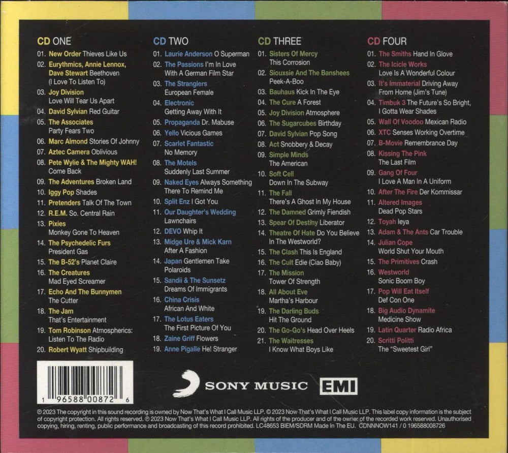 Now That's What I Call Music NOW 80s Alternative UK 4-CD album set 196588008726