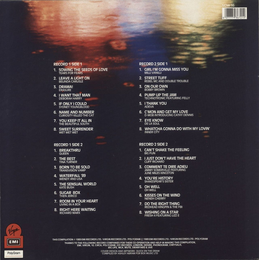 Now That's What I Call Music Now That's What I Call Music 16 UK 2-LP vinyl record set (Double LP Album) 077779367214