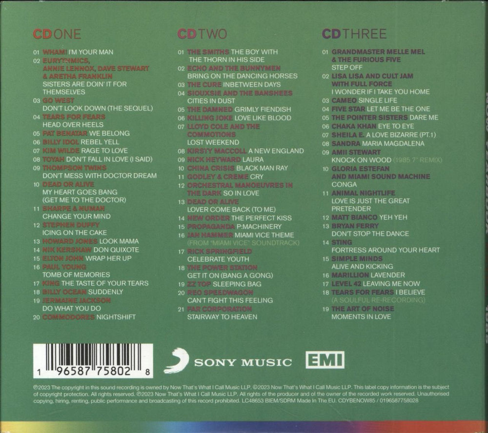 Now That's What I Call Music Now Yearbook '85 Extra UK 3-CD album set (Triple CD) 0196587758028