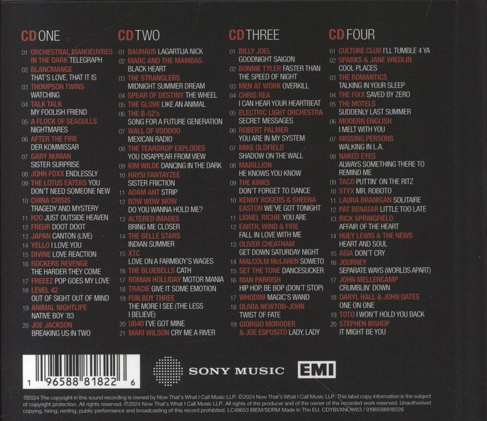 Now That's What I Call Music Now Yearbook Vault '83 UK 4-CD album set