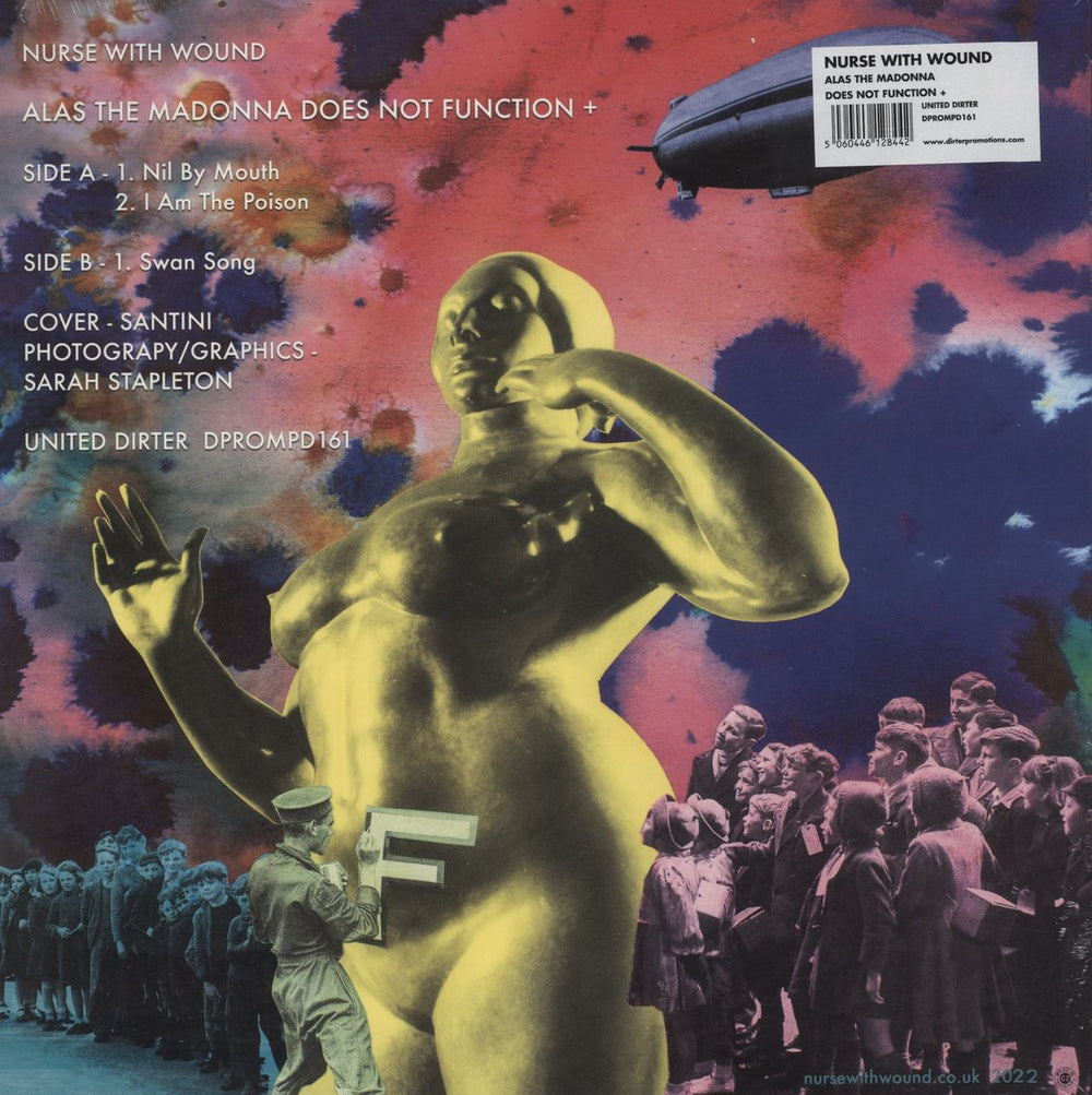 Nurse With Wound Alas The Madonna Does Not Function UK picture disc LP (vinyl picture disc album) 5060446128442