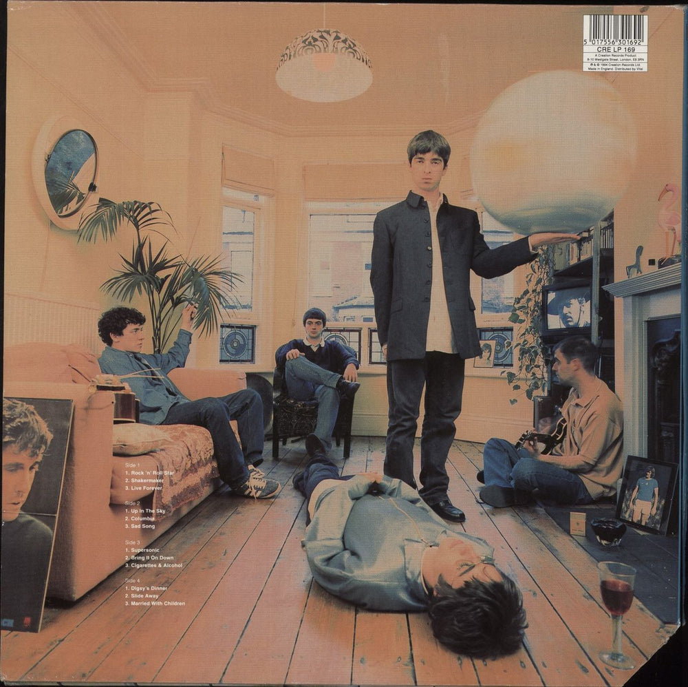 Oasis Definitely Maybe - 1st - Damont - Corner Cut - VG UK 2-LP vinyl record set (Double LP Album) 5017556301692