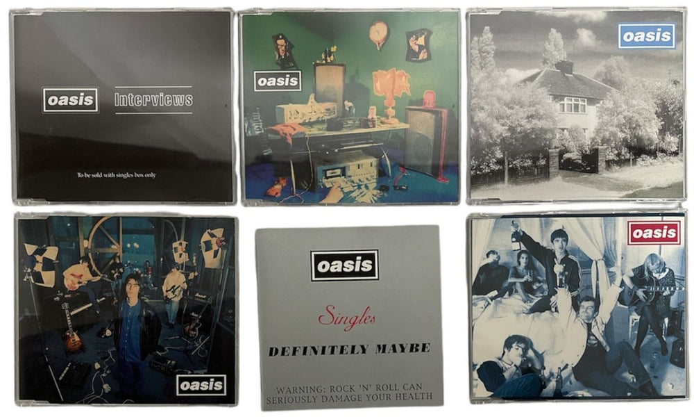 Oasis Singles: Definitely Maybe - 5 CDs Austrian CD Single Box Set OASCXSI266523