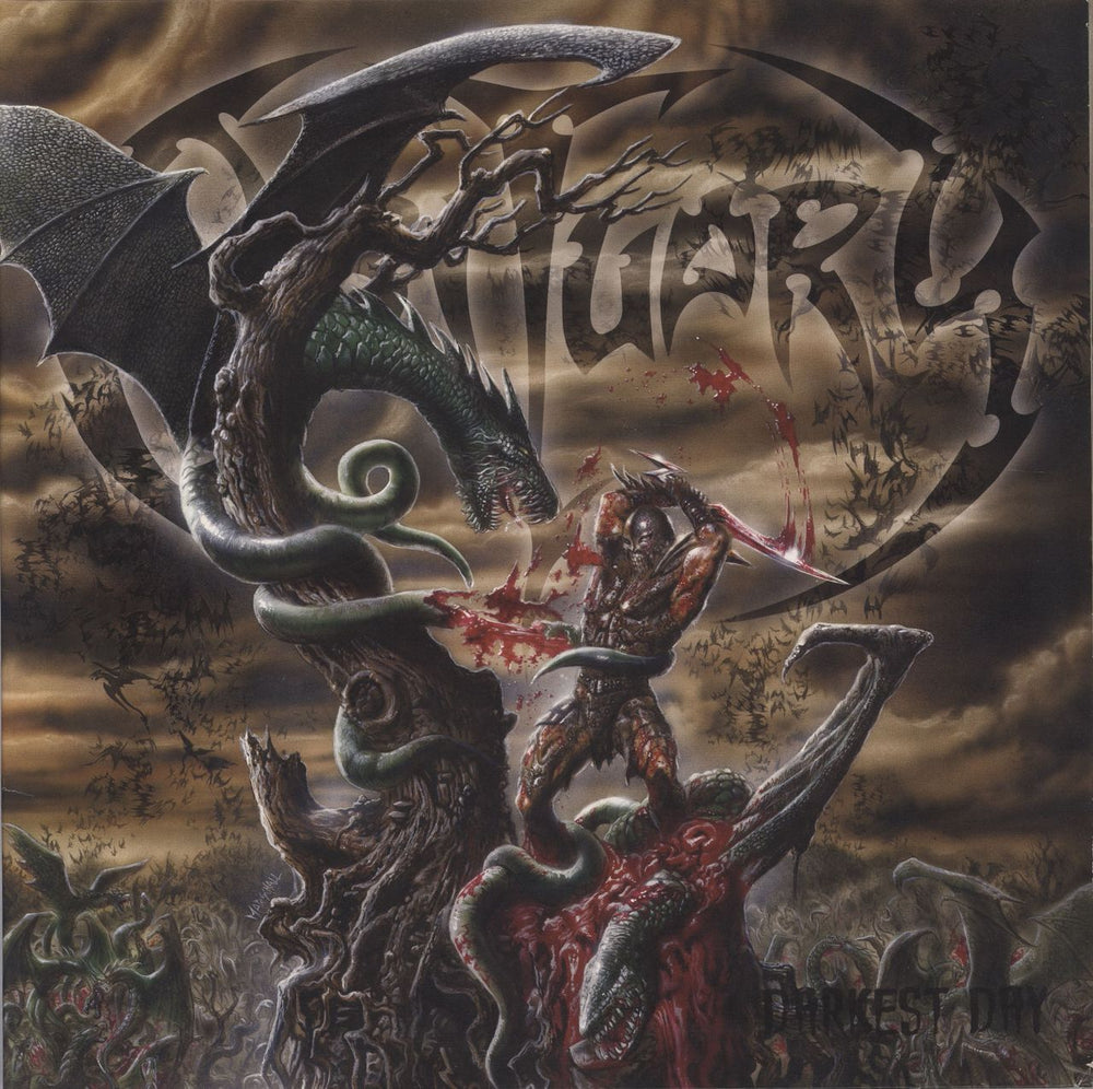 Obituary Darkest Day - Clear Vinyl UK 2-LP vinyl record set (Double LP Album) BOBV119LP