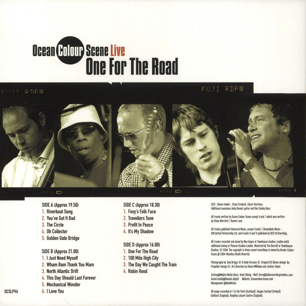Ocean Colour Scene Live - One For The Road - Autographed UK 2-LP vinyl record set (Double LP Album)