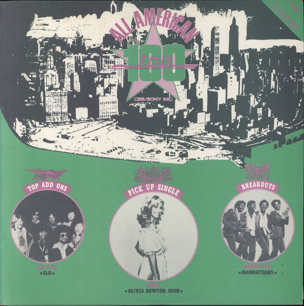 Olivia Newton John All American Top 100 - August 1980 Japanese Promo vinyl LP album (LP record) XAAP90014