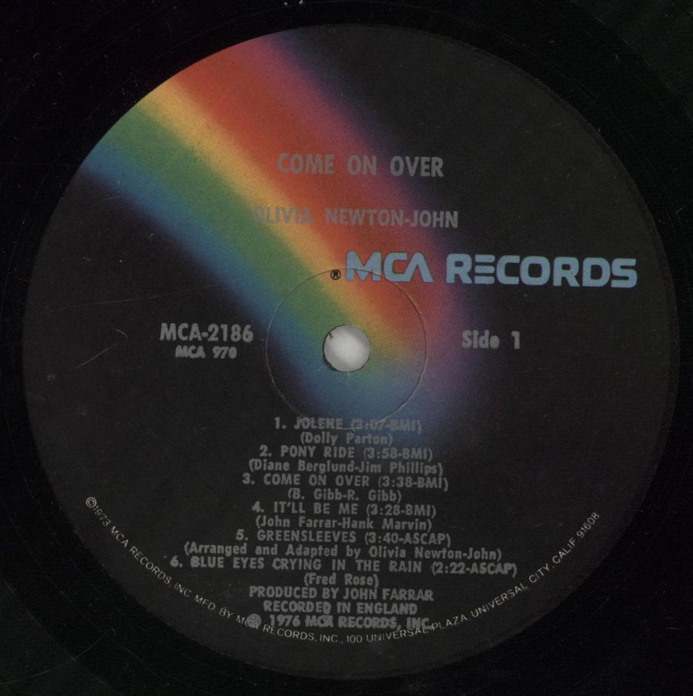 Olivia Newton John Come On Over US vinyl LP album (LP record) ONJLPCO413077