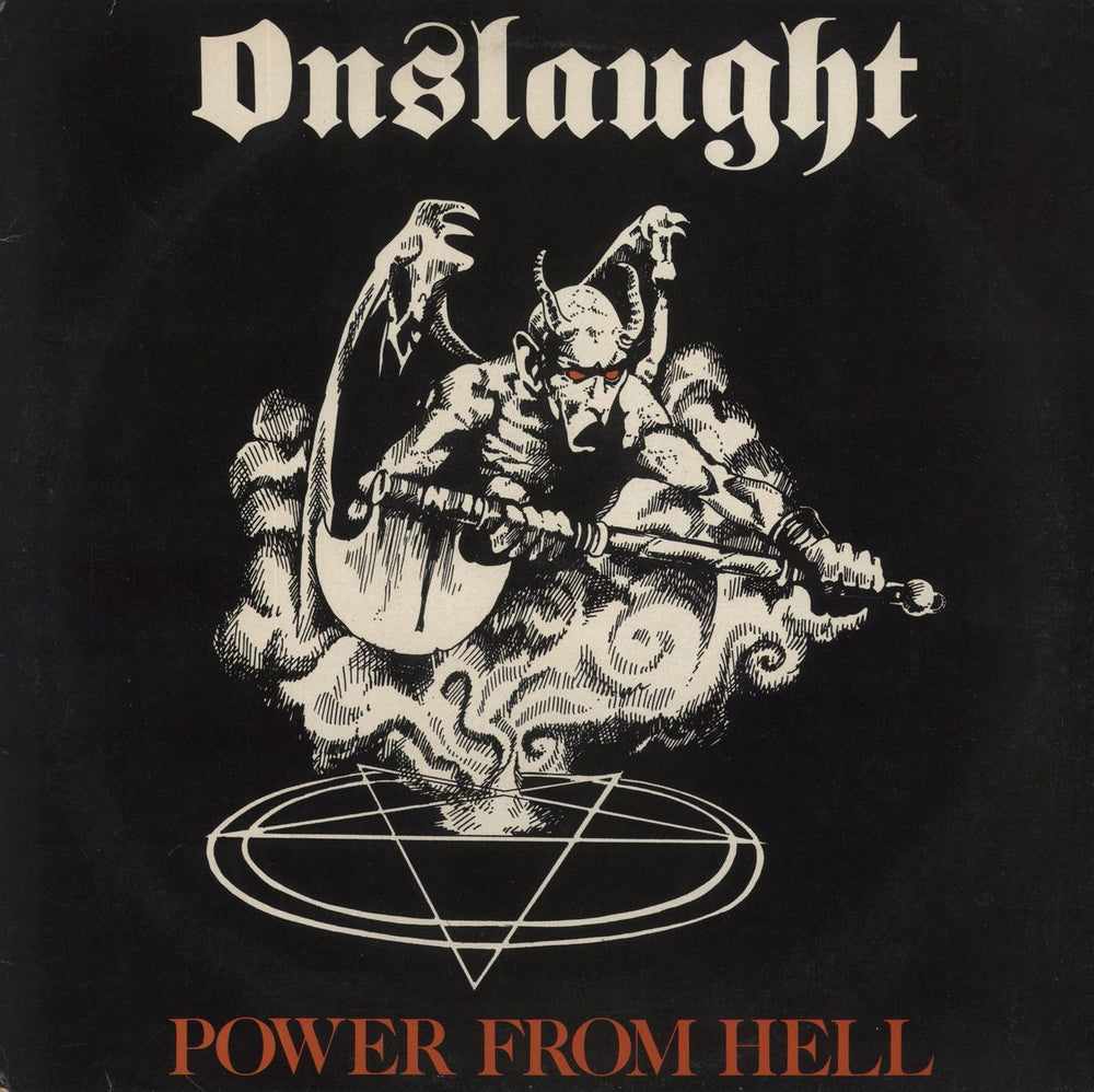 Onslaught Power From Hell - VG UK vinyl LP album (LP record) GURT2