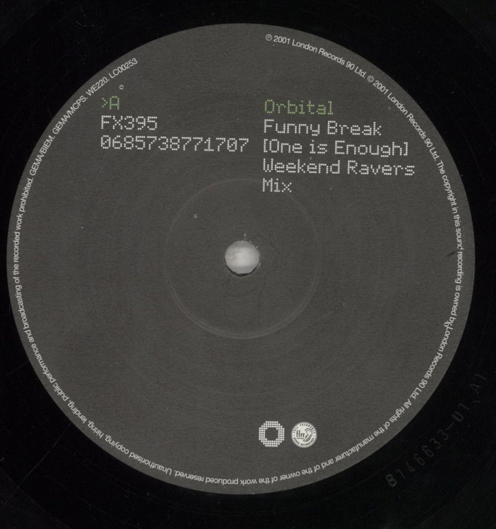 Orbital Funny Break (One Is Enough) UK 12" vinyl single (12 inch record / Maxi-single) ORT12FU182104