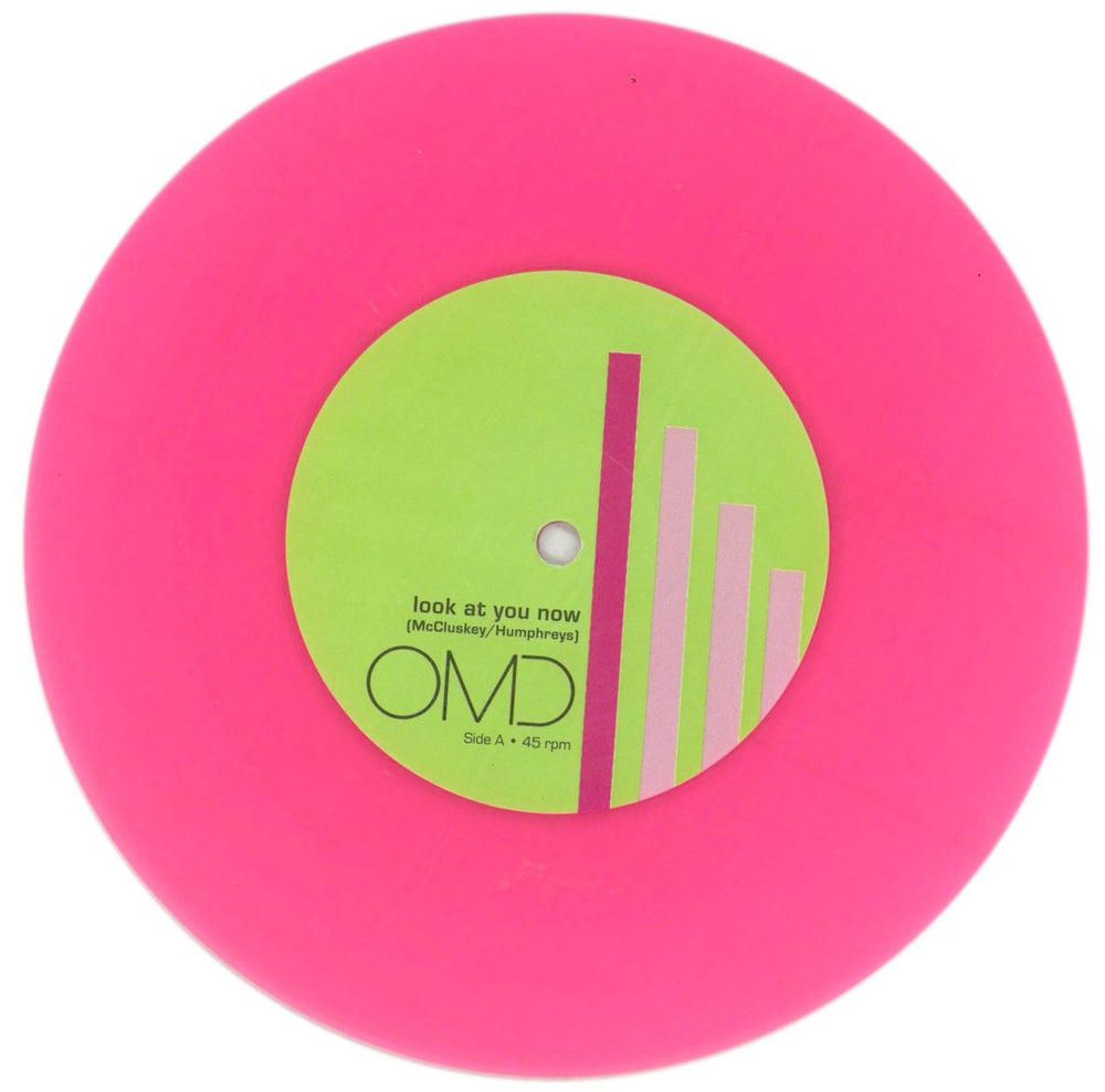 Orchestral Manoeuvres In The Dark Look At You Now - Pink Vinyl UK 12" vinyl single (12 inch record / Maxi-single) OMD12LO865549