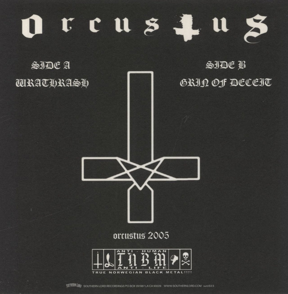 Orcustus Wrathrash US 7" vinyl single (7 inch record / 45)