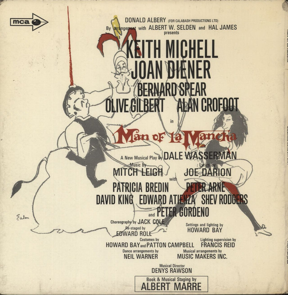 Original Cast Recording Man Of La Mancha - Original London Cast UK vinyl LP album (LP record)