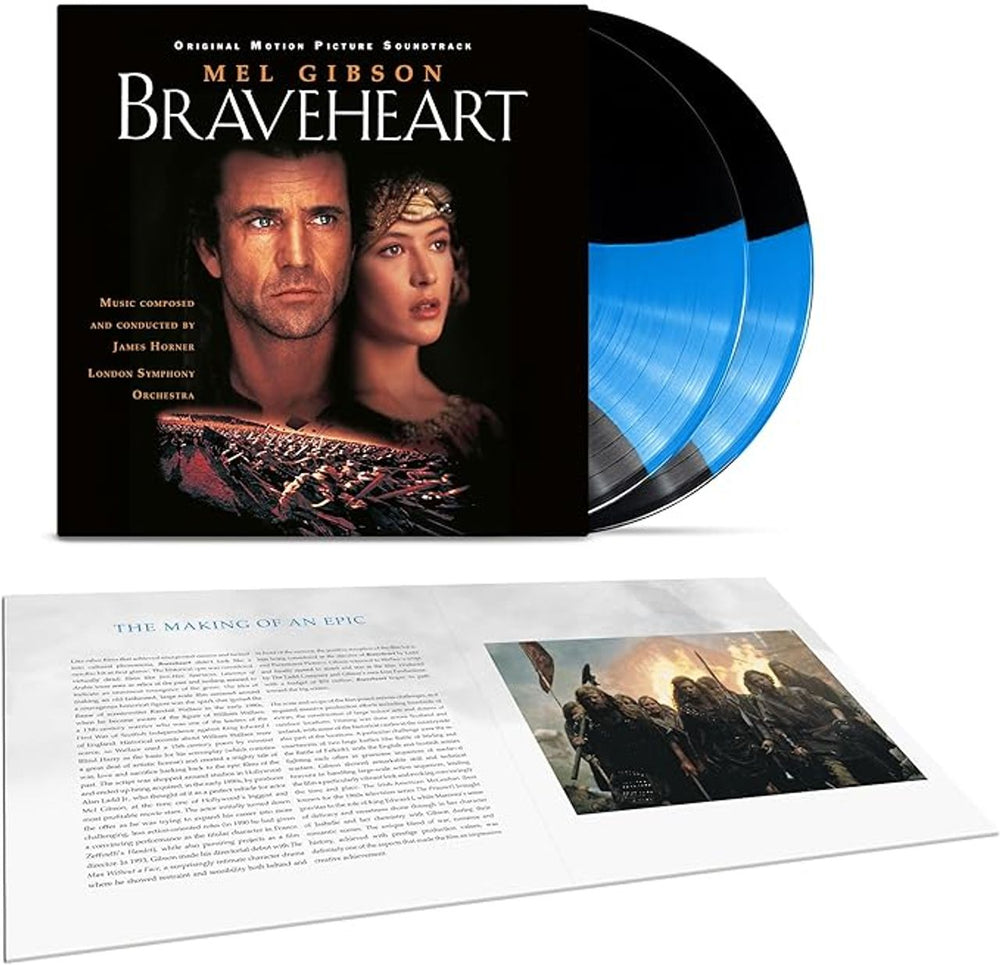 Original Soundtrack Braveheart - 30th Anniversary Edition - Black with Blue Streak Vinyl - Sealed UK 2-LP vinyl record set (Double LP Album) 4871562