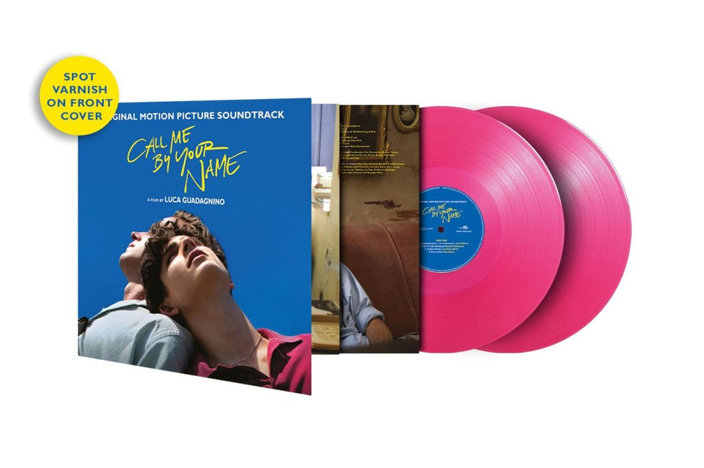 Original Soundtrack Call Me By Your Name - Translucent Pink Vinyl - Spot Varnsih Sleeve UK 2-LP vinyl record set (Double LP Album) 2023