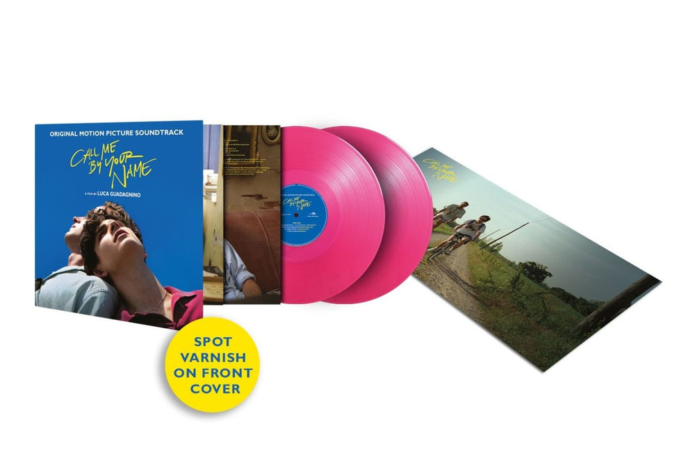 Original Soundtrack Call Me By Your Name - Translucent Pink Vinyl - Spot Varnsih Sleeve UK 2-LP vinyl record set (Double LP Album)