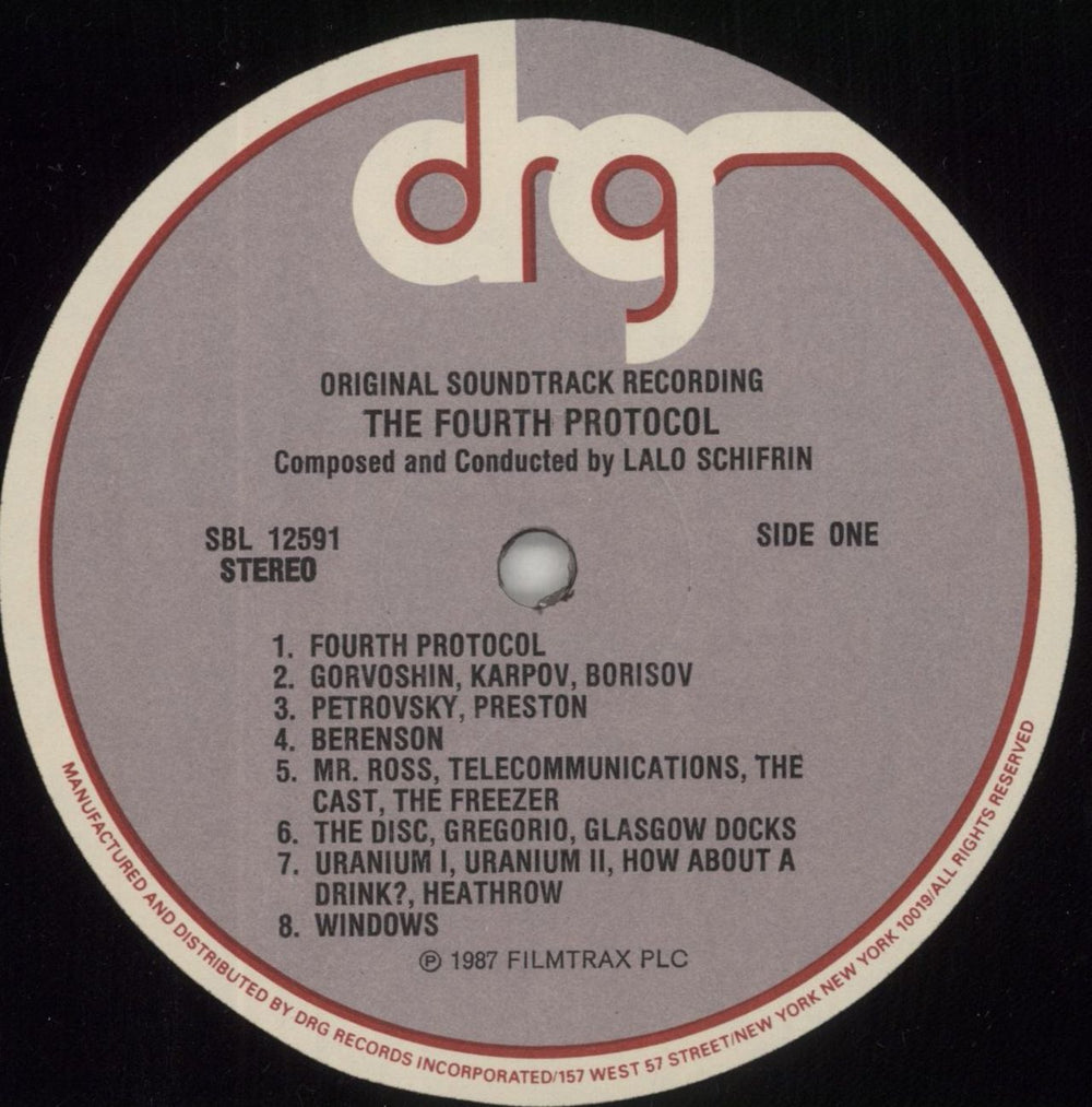 Original Soundtrack The Fourth Protocol US vinyl LP album (LP record) OSTLPTH861849