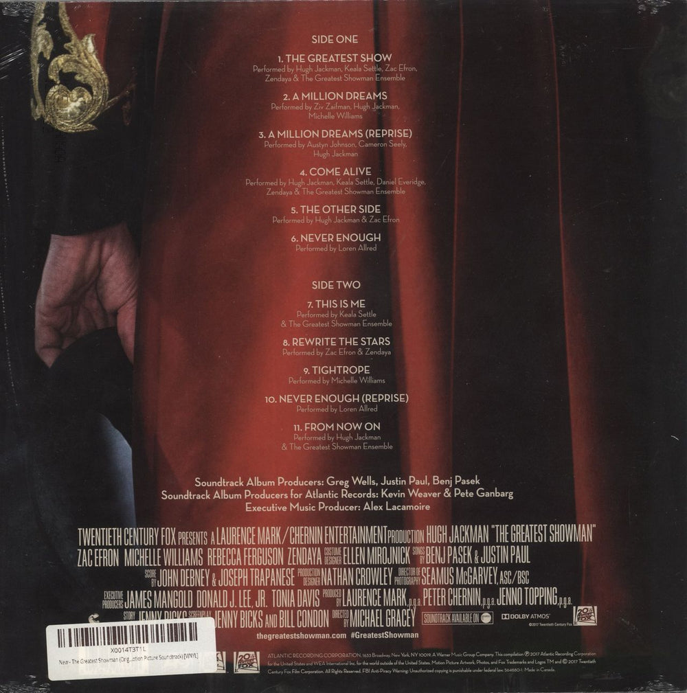 Original Soundtrack The Greatest Showman - Sealed US vinyl LP album (LP record) 075679886606