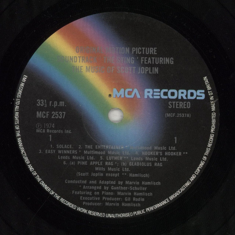 Original Soundtrack The Sting UK vinyl LP album (LP record) OSTLPTH412003