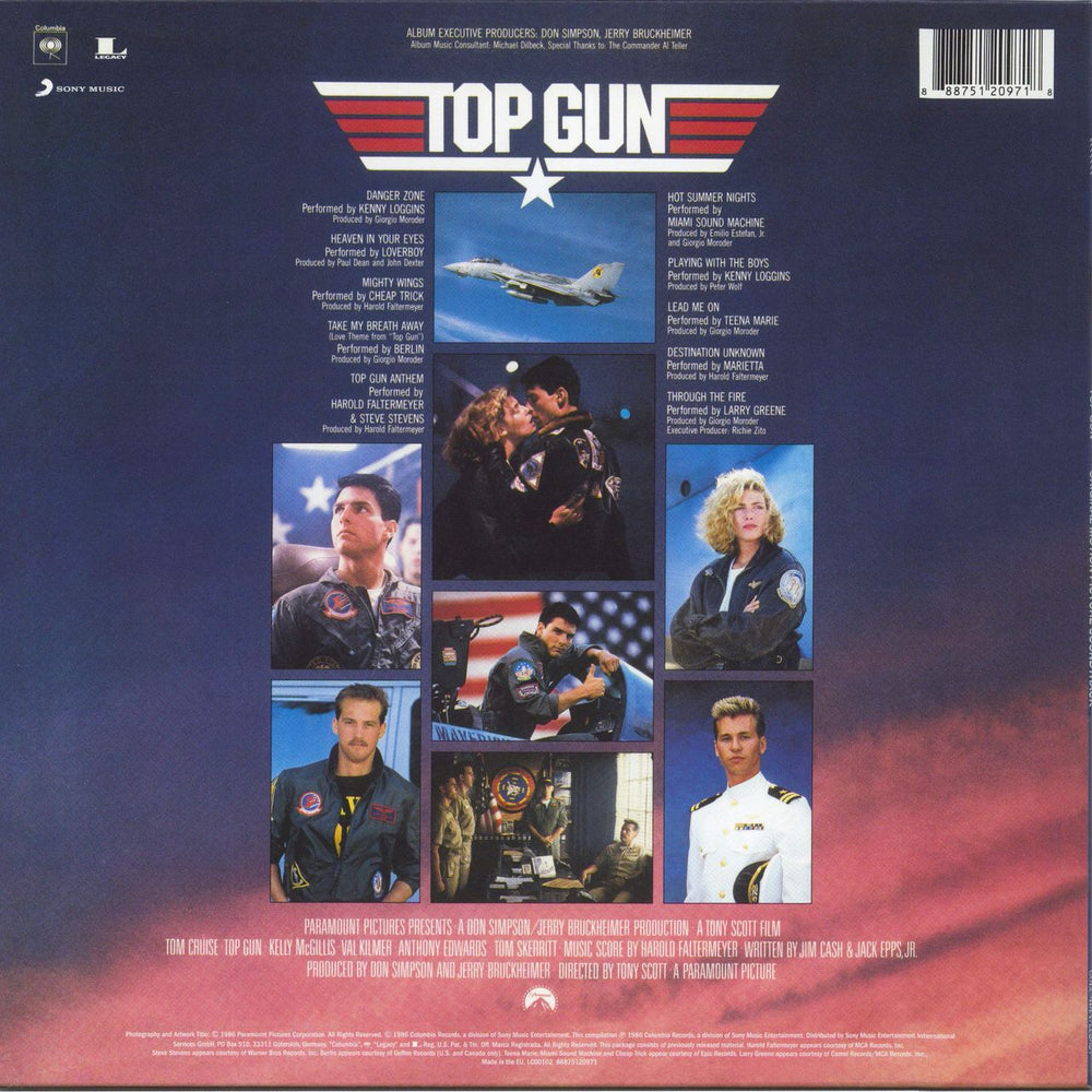 Original Soundtrack Top Gun UK vinyl LP album (LP record) 888751209718