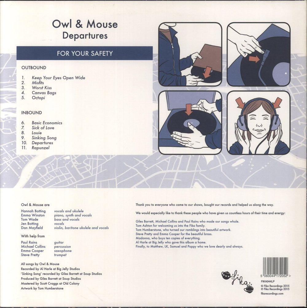 Owl & Mouse Departures UK vinyl LP album (LP record) 5060044172052
