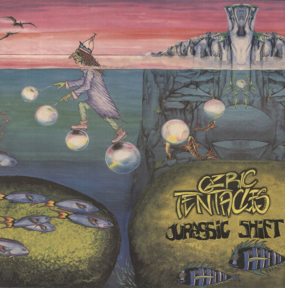 Ozric Tentacles Jurassic Shift - 180gm Pink & Black Vinyl German 2-LP vinyl record set (Double LP Album) SMALP955