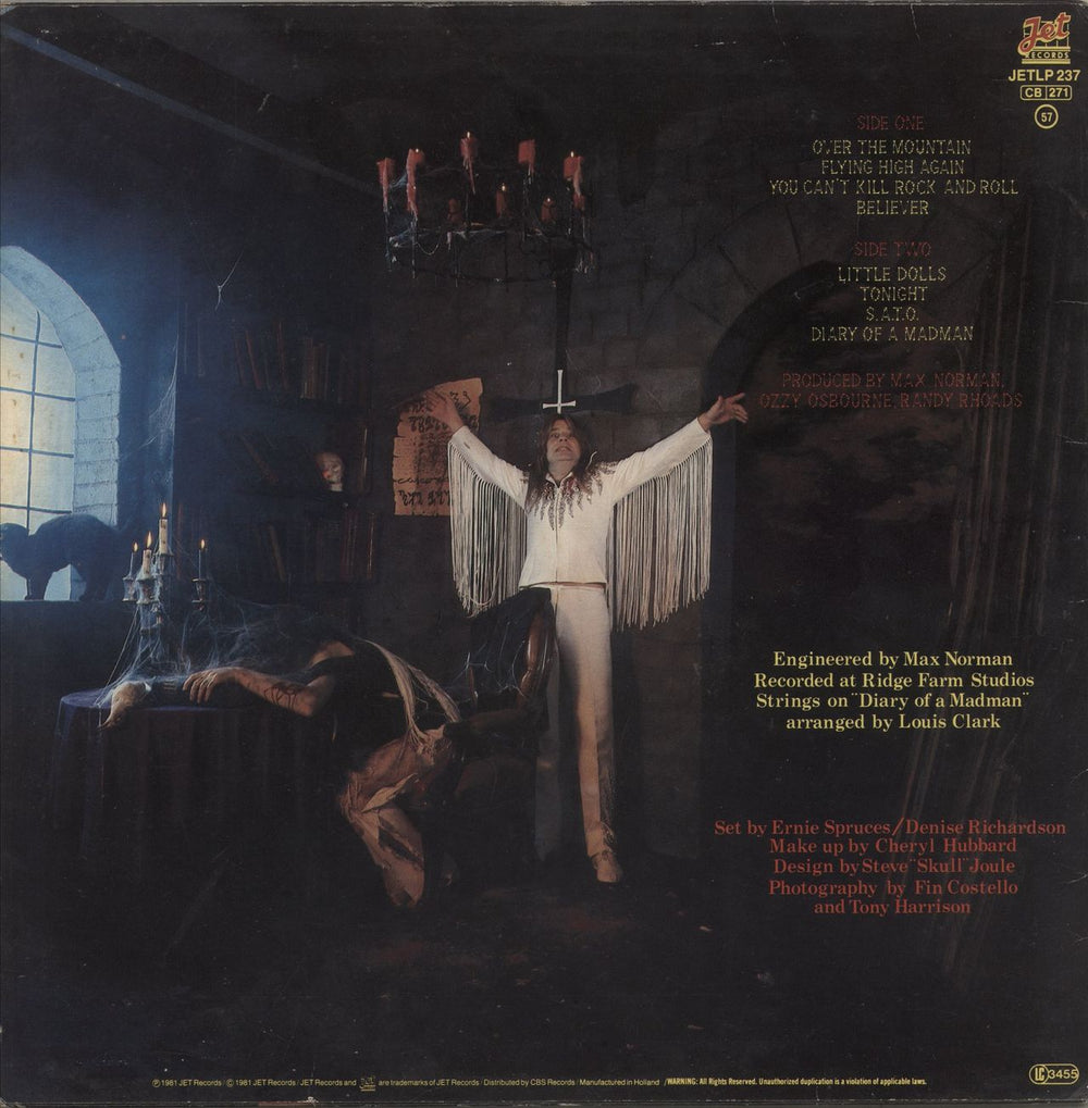 Ozzy Osbourne Diary Of A Madman - VG UK vinyl LP album (LP record) 5014643000148