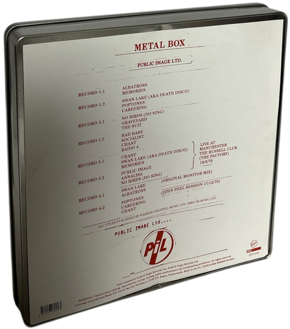 P.I.L. Metal Box - 4-LP Super Deluxe Edition UK Vinyl Box Set 602557015041