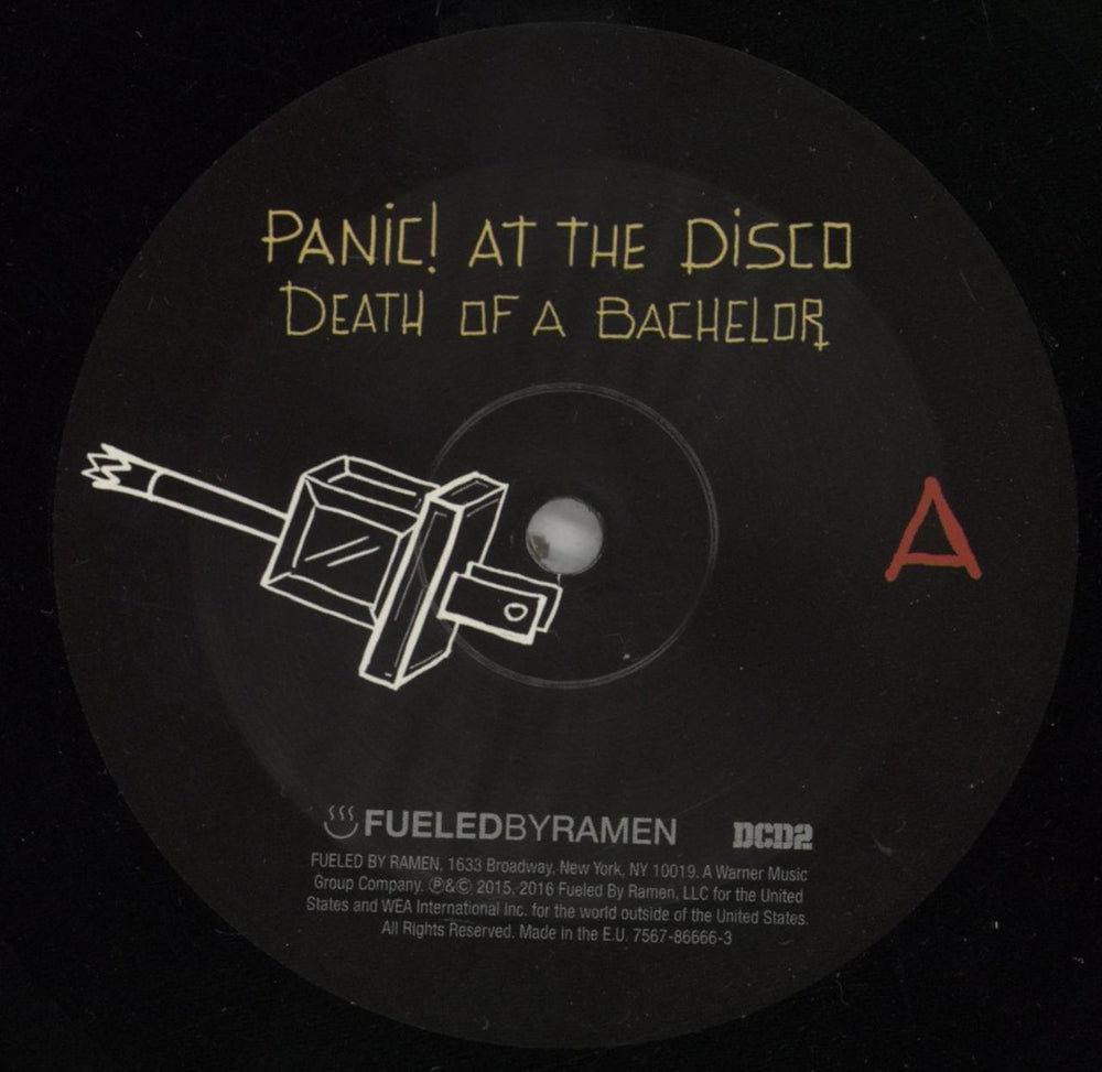 Panic At The Disco Death Of A Bachelor UK vinyl LP album (LP record) PDOLPDE773180