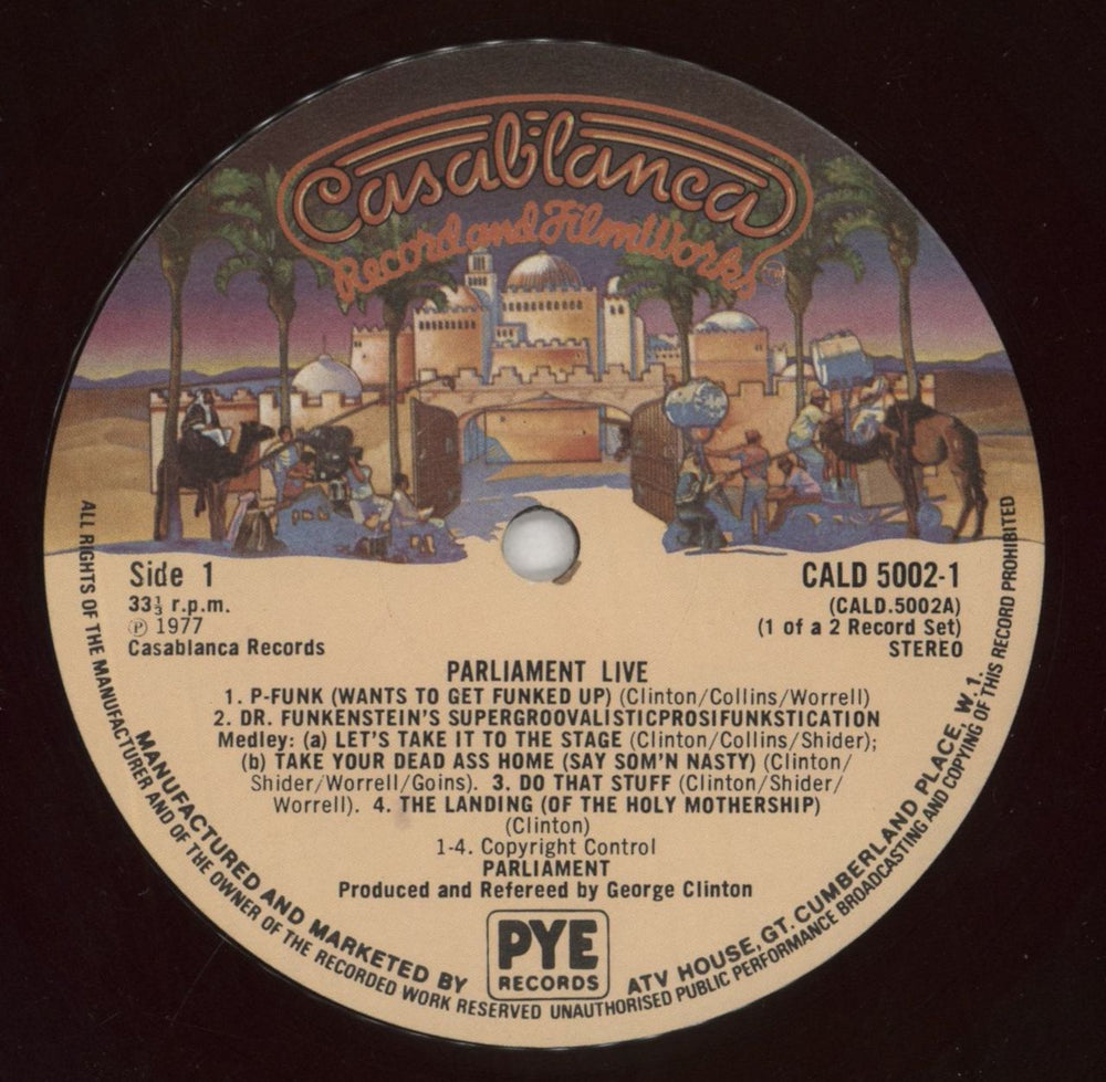 Parliament Live - P. Funk Earth Tour - Complete UK 2-LP vinyl record set (Double LP Album) PLT2LLI547326