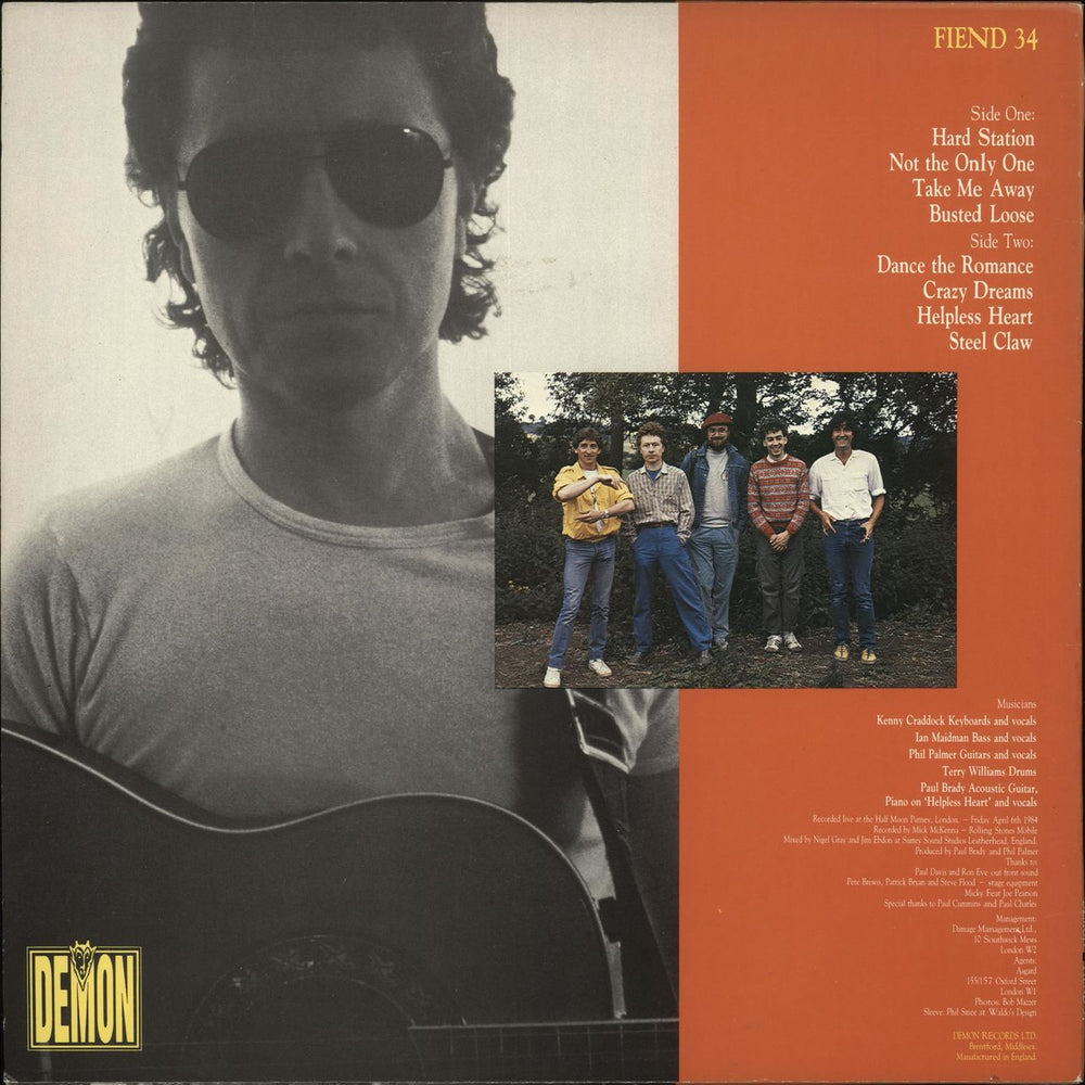 Paul Brady Full Moon UK vinyl LP album (LP record)