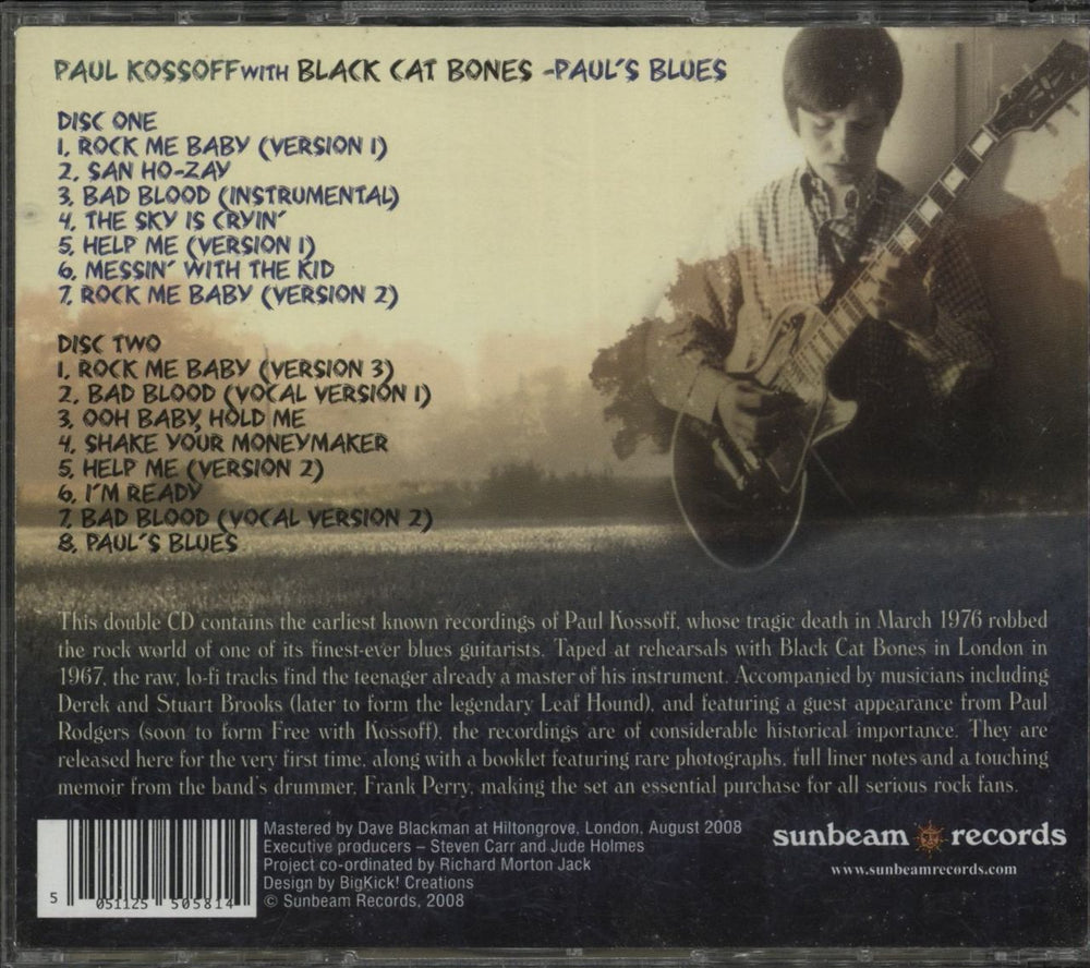 Paul Kossoff Paul's Blues UK 2 CD album set (Double CD) 5051125505814