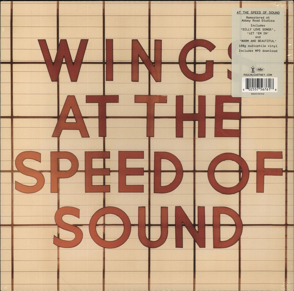 Paul McCartney and Wings At The Speed Of Sound - 180 Gram Vinyl UK vinyl LP album (LP record) 0602557567618