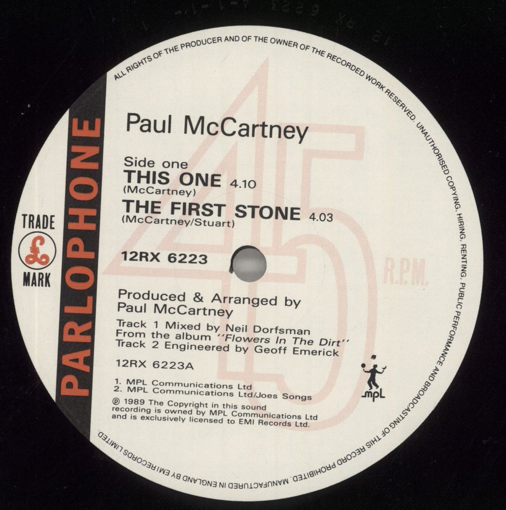 Paul McCartney and Wings This One UK 12" vinyl single (12 inch record / Maxi-single) MCC12TH14507