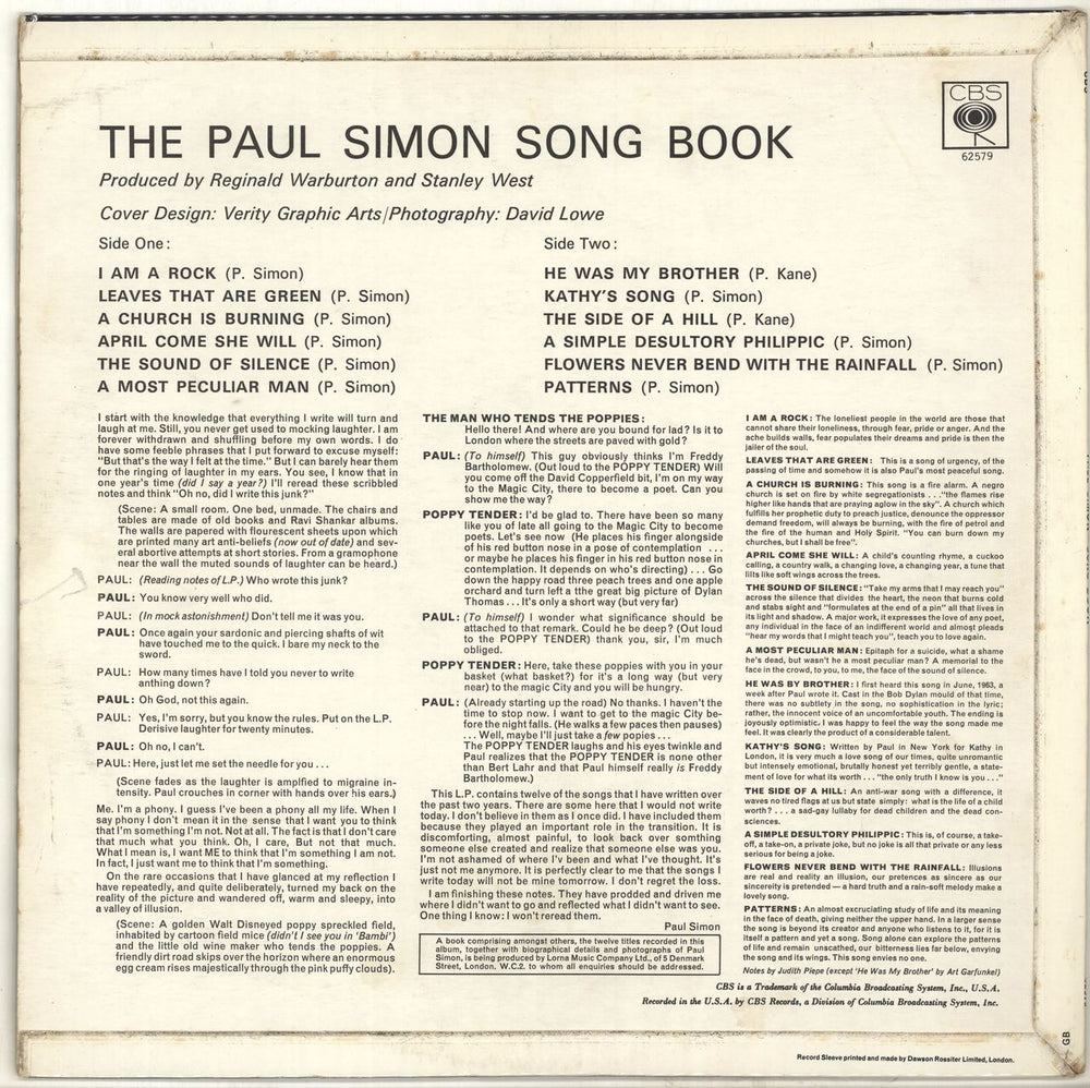 Paul Simon The Paul Simon Song Book - 2nd - Mono UK vinyl LP album (LP record)